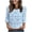 Light Blue, variant on Lace 3/4 Sleeve Blouse for Women Hollow Out Crew Neck Casual Dressy Tops Work Shirt,XXL,Army Green