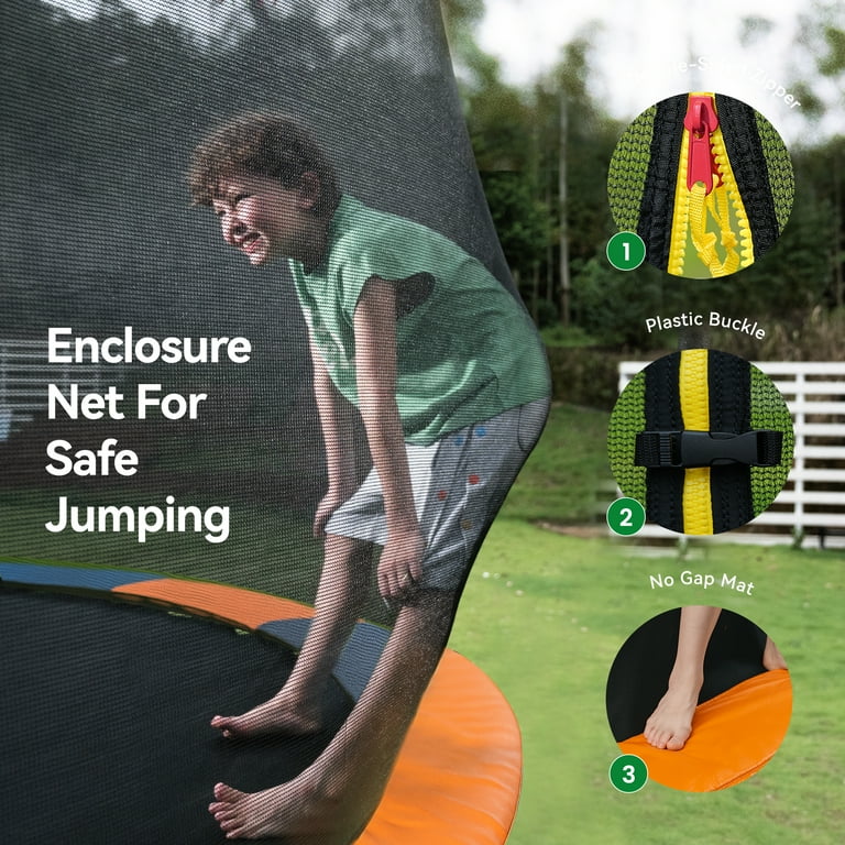 GVDV Outdoor Trampoline, 14' Backyard Recreational Trampoline with