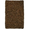 St. Croix Trading Company Hand-tied Pelle Brown Leather Shag Rug (5' x 8')