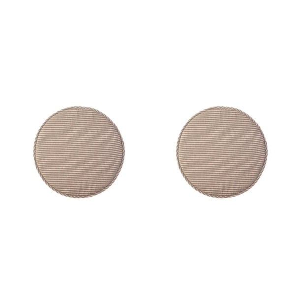 Naiovety Cojín de asiento con correas antideslizante de algodón para silla, alfombrilla para taburete, y cómoda para sala de estar, oficina, café blanco Diámetro 33cm 2piezas