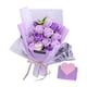 thumbnail image 5 of Ramo de regalo de flor de jabón rosa, ramo de jabón, ramo de flores grandes, rosas de jabón, arte para el día de la madre, decoración del hogar, Violeta, 5 of 8