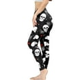 thumbnail image 3 of DISNIMO Halloween Skull Printed Yoga Pants Leggings for Women, Spider Web Printed High Waisted Workout Leggings Breathable Yoga Leggings for Workout Sport, Black, 3XL, 3 of 6