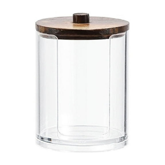 Pyaiiner Cotton Swab Organizer Cotton Balls Cotton Swabs Cotton Round Pads Dental Floss Dispenser - 10Oz Clear Plastic Bottle Set For Bathroom Lockers