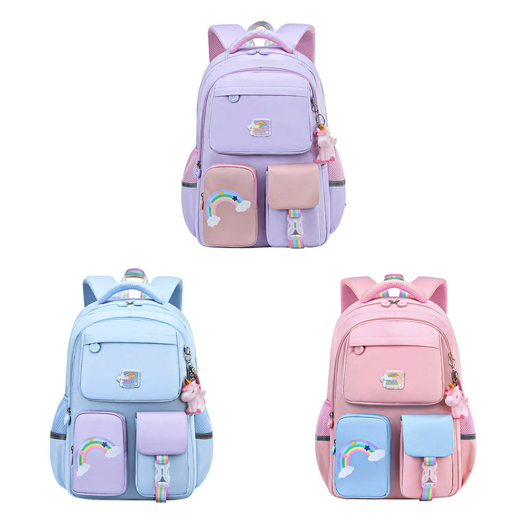 Cipacho Large Student Backpack for Girls Boys, Cute Kids School Bookbag, Grades 3-6, Kids Unisex, Purple