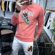 thumbnail image 4 of Camiseta de algodón 100 % de cuello redondo y manga larga para hombre, de una pieza, de corte regular, talla XL, sudaderas de diseñador originales, jerséis para hombre emo, 4 of 4