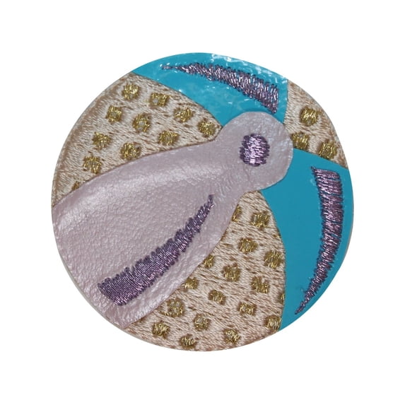 ID 3147 Inflatable Beach Ball Patch Summer Beach Embroidered Iron On Applique