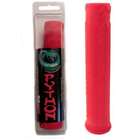Python Replacement Rubber Racquetball Grip (Slip On, Resists Slipping from Sweat, Durable) - (RED)
