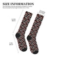 thumbnail image 2 of Lsque Houndstooth Green Red Pattern Sport Compression Socks for Men & Women 15-20 mmHg Knee High Nurse Pregnant Running Medical and Travel Athletic, 2 of 6