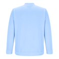 thumbnail image 5 of PEASKJP Men New Sweatshirt Stand Casual Button Solid Color Men Sweatshirt Top(Light Blue,L), 5 of 5