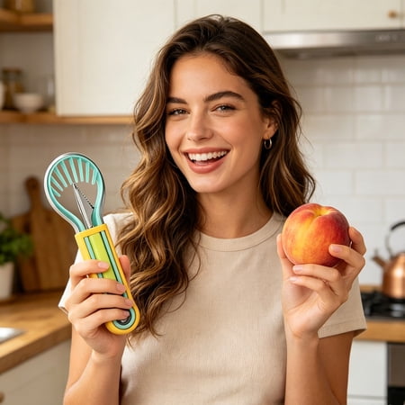 3-in-1 Multifunctional Melon Baller & Carving Tool Watermelon Cutter Melon Baller Scoop Fruit Shape Cutters Melon Cutter Stainless Steel Fruit Scoop Set for Fruit Platter Decoration 1Pcs