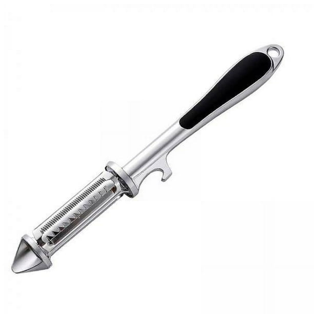 Práctico pelador de verduras, mecanismo giratorio, cuchillo para zanahorias, mango estable y cómodo, hoja afilada, utensilios de cocina , 2 piezas