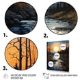thumbnail image 3 of Designart "Dusk by the Lake I" Cottage Floater Framed Canvas Print, 3 of 7