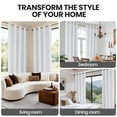 thumbnail image 6 of JIATER Blackout Curtains Set of 2 Panels for Bedroom Living Room 42 x 63 in,Thermal Insulated Room Darkening Curtains with Grommet,White, 6 of 7