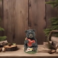 thumbnail image 5 of Black Bear Figurine with Heart - Cute Animal Decor Statue - Charming Wildlife Collectible - Nature Lover Gift - Perfect Animal Figurine for Home Decor and Gift for Wildlife Lovers, 5 of 7