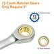 thumbnail image 4 of Llave de trinquete de doble extremo Uxcell de 2 piezas 8mm x 10mm, trinquete métrico de 72 dientes, 4 of 7