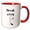 Red/White, variant on 3drose, Stick Figure with Broken Leg and Scull with Text, 11oz Mug