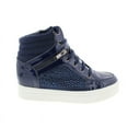 thumbnail image 2 of Moca Sneaker-16 Women's Casual Faux Leather High Top Sneaker, Blue 9 F US, 2 of 4