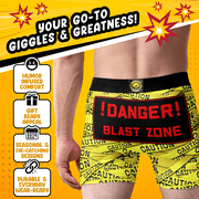 Random Stock Apparel Mens Boxer Briefs Blast Zone Funny Underwear