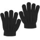 thumbnail image 5 of Guantes para niños de otoño e invierno, tejidos en color liso, con cinco dedos, cálidos, de 4 a 12 años (negros)., 5 of 5