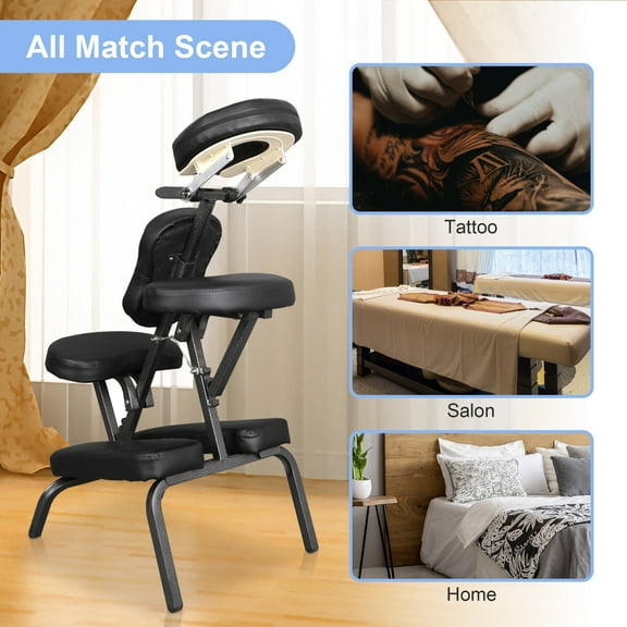 Portable Folding Travel Tattoo Spa Salon PU Leather Massage Chair Cushion