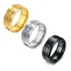 thumbnail image 1 of Anillo de acero inoxidable con un solo circón, color acero, anillo de acero de titanio personalizado para el dedo índice, joyería para hombre, 1 of 5
