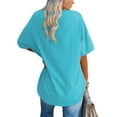 thumbnail image 2 of Women's Oversized T Shirts Half Sleeve V Neck Loose Tops Tee, 2 of 2