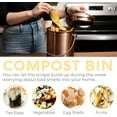 thumbnail image 3 of Epica Countertop Compost Bin with Lid, Odorless Composting Bin with Carbon Filters, 1.3 Gallon, Copper, 3 of 7