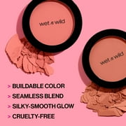 Wet n Wild Color Icon Blush Makeup, Infused with Jojoba Oil, Bed of Roses, 0.21 oz