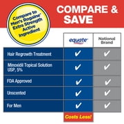 Equate Minoxidil Topical Solution USP, 5 Percent, Extra Strength, 90 Day Liquid, 2 fl oz, 3 Pack