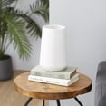 thumbnail image 3 of CosmoLiving by Cosmopolitan 9" Ribbed White Porcelain Ceramic Vase, 3 of 8