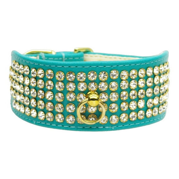 Dog, Puppy Pet Collar, "Five Row Clear Crystal"