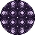 thumbnail image 1 of Ahgly Company Indoor Round Patterned Purple Sage Bush Purple Area Rugs, 8' Round, 1 of 6