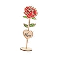 thumbnail image 4 of deevoka Wooden Rose Sign Keepsake Craft Valentines Day Decor for Birthday Holiday Home, 4 of 9