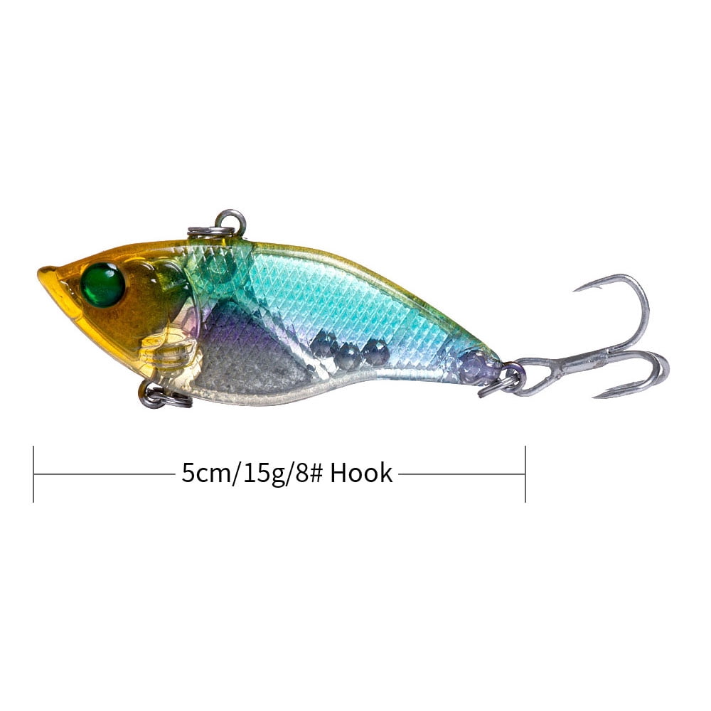HENGJIA Fishing Lures, 8 Pack Deep Diving Lipless Crankbaits for Bass, Minnow VIB Lifelike Hard Baits Sinking Fishing Jigs for Freshwater and Saltwater Bass, Trout, Walleye