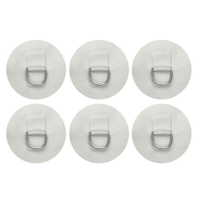 Almohadilla De En D de acero inoxidable 6 Piezas PVC Para Bote Inflable Balsa kusrkot Anillo en D