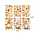 thumbnail image 2 of XIA0LE 6 Sheets Fall Window Maple Leaf Thanksgiving Decoration Glass Sticker Maple Leaf Gnome Pumpkin Door Wall For Home Party Decor Wedding Party, 2 of 6