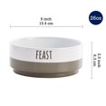 thumbnail image 4 of Bico Minimalistic FEAST Ceramic 26oz Pet Bowl, for Medium Size Dog, Puppy, Cat, Kitten, Durable and Dishwasher Safe Stoneware, 4 of 5