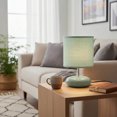 thumbnail image 2 of Ceramic Table Lamp With Shade Halo Sage, 2 of 3