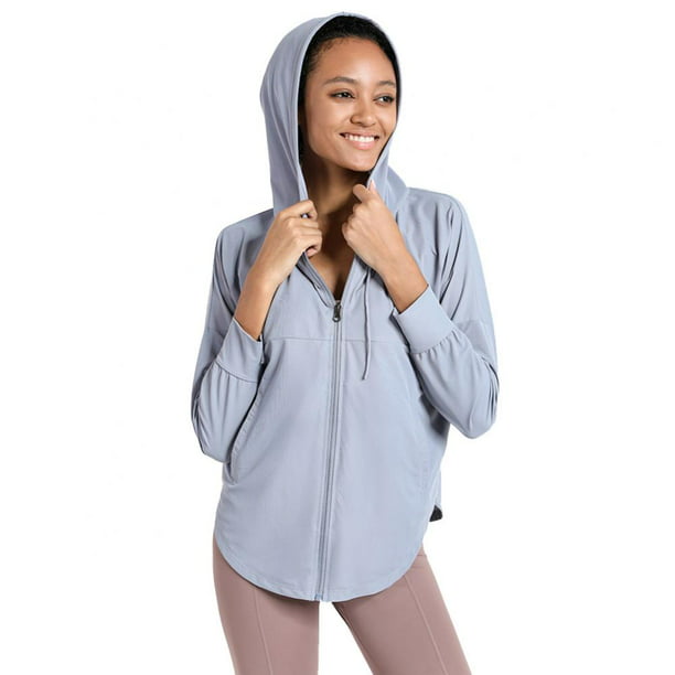 Womens Running Jackets Plus Size Lightweight Full Zip Up Track Workout Yoga  Athletic Hooded Hoodie with Pockets - Walmart.com