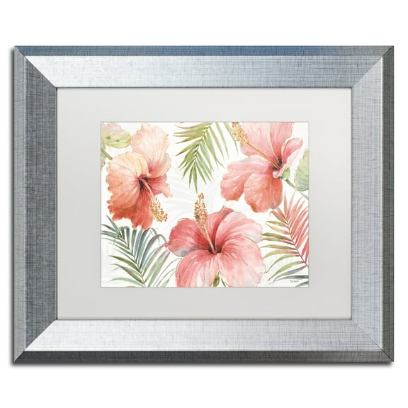 Trademark Fine Art 'Tropical Blush I' Matted Framed Art by Lisa Audit