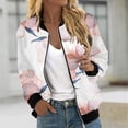 thumbnail image 2 of Ruyang Women's Bomber Jacket Casual Coat Zip Up Outerwear Windbreaker with Pockets Women's Quilted Lightweight Jackets S-XXL, 2 of 5
