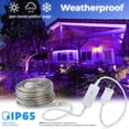 thumbnail image 4 of West Ivory 190LEDs, 25ft Purple LED Rope Light w/ 8 Mode, Connectable Outdoor Permanent Waterproof Accent Exterior Lighting, Safety Fuse, PVC Case, Holiday, Backyard Patio, Home Garden, Decorative, 4 of 8