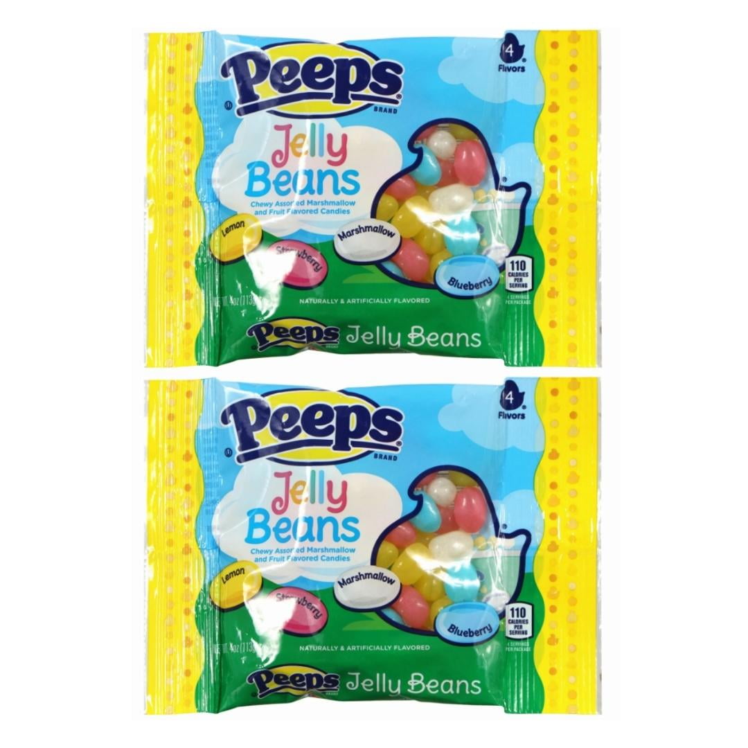 Easter Jelly Beans Candy 4 Flavors- Lemon, Strawberry, Marshmallow, Blueberry - 4oz.Pack /Set of 2