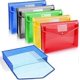 thumbnail image 1 of A4 Plastic Folders, 5 Pack Clear Pocket Folders, Plastic File Folders with Snap Closure, School - Multicolor/Horizontal Section, 1 of 5