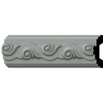 Ekena Millwork 3 1/8"H x 1"P x 94 1/2"L Marseille Chair Rail (2-Pack)