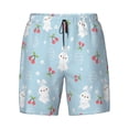 thumbnail image 4 of Lsque Mens Swim Trunks Easter Rabbit Pattern - Bathing Suit Compression Liner - Beach Swim Shorts Swimwear - (S-3XL) - Stretch Quick Dry -3X-Large, 4 of 9