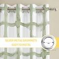 thumbnail image 6 of Sage Green Buffalo Plaid Kitchen Curtains Window Panels, Farmhouse Check Stripes Geometric Insulated Window Treatment Curtain, Grommet Curtains for Bedroom/Living Room/Bathroom, 2 Piece 42"Wx45"L, 6 of 8