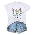 thumbnail image 1 of iTNHFP T-Shirt à Manches Courtes pour Femmes, Mode, Imprimé Lettre, Confortable et à la Mode, 1 of 2