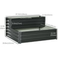 thumbnail image 3 of Outsunny 2 Tier Raised Garden Bed Galvanized Steel Planter Box, Dark Grey, 3 of 10