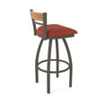 thumbnail image 2 of 881 Revelle 25" Swivel Counter Stool with Bronze Finish, Medium Back and Graph Poppy Seat, 2 of 5